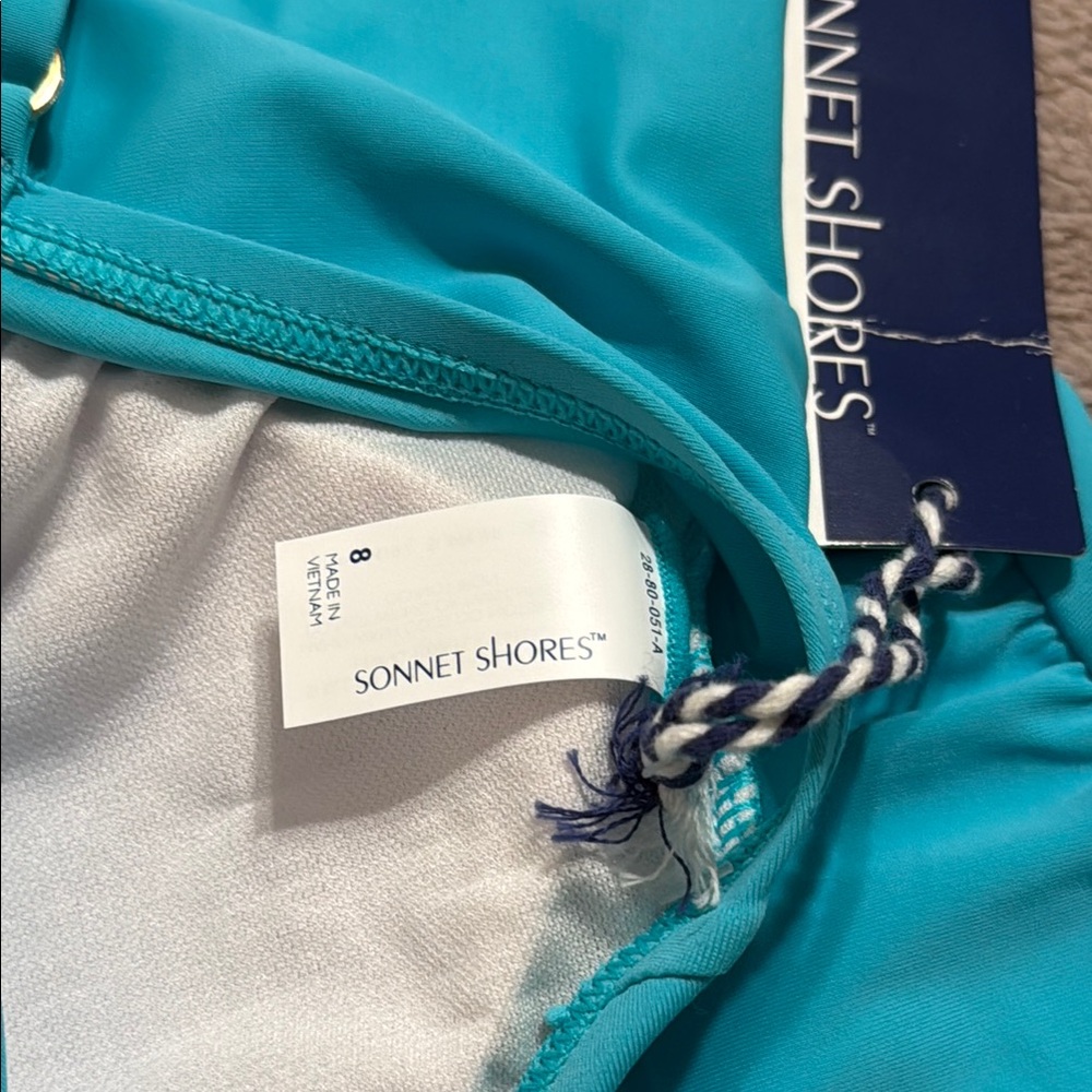 Blue Bikini with Adjustable Straps and V-Neck - Picture 3 of 4